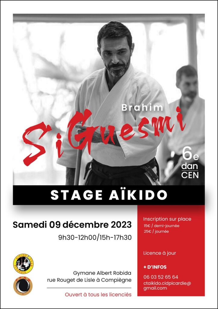 Stage Brahim Si Guesmi en Picardie : le 09 décembre 2023, Compiègne