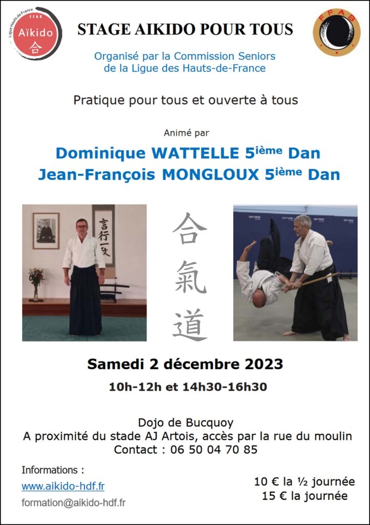 Stage pour tous – 02 décembre Dominique Wattelle et Jean-François Mongloux