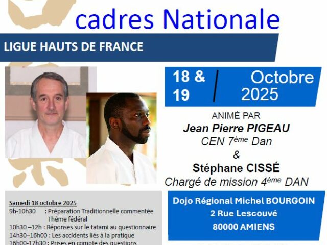 Séminaire national Ecole des Cadres les 18 et 19 octobre