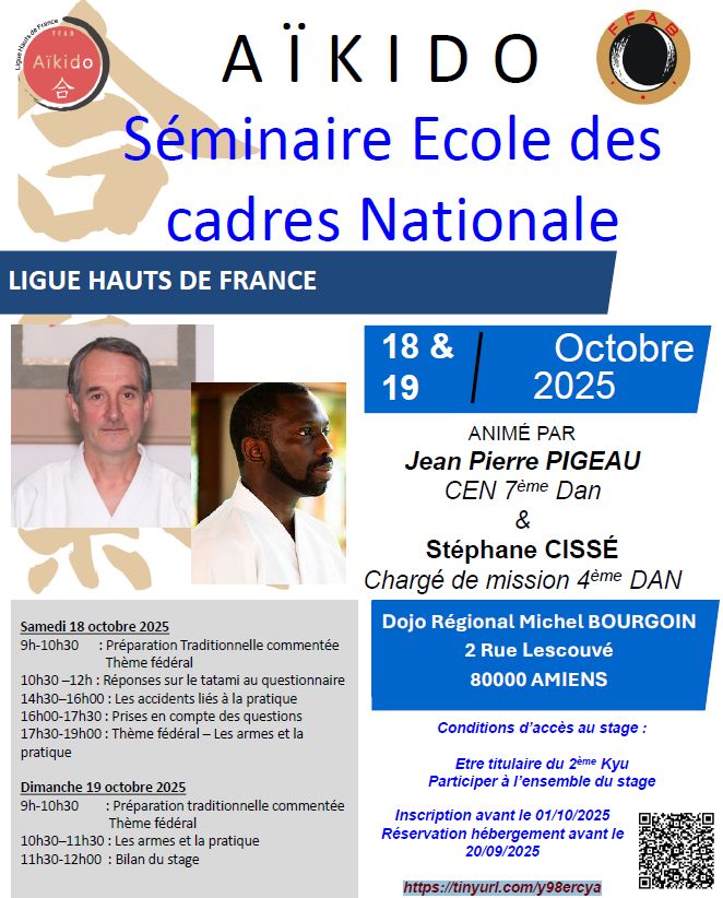Séminaire national Ecole des Cadres les 18 et 19 octobre