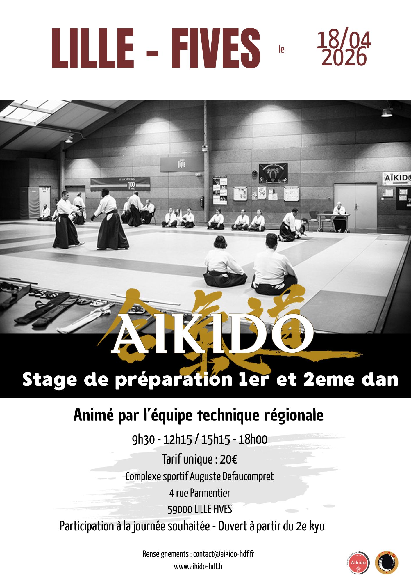 Stage Préparation 1° & 2° dan